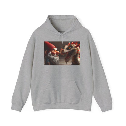 Bluza z kapturem | Unisex | Bluza dresowa z kapturem | Gruba mieszanka | Fantasy folklorystyczne | Gnom i Smok