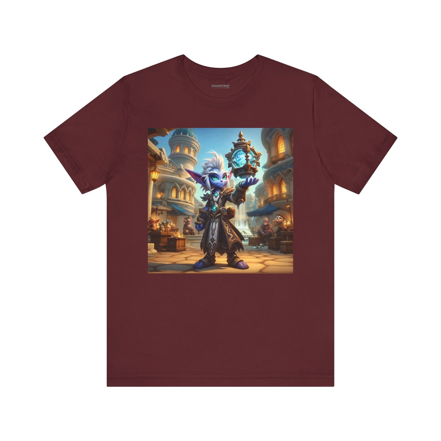 Camiseta | Unisex | Camiseta de punto | Manga corta | Fantasía Arcana | Gnomo Cronómago | Mágico