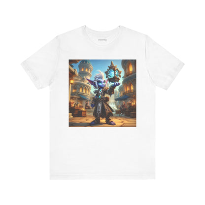 Camiseta | Unisex | Camiseta de punto | Manga corta | Fantasía Arcana | Gnomo Cronómago | Mágico