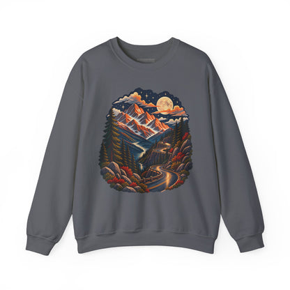 Moonlit Mountain - Crewneck Sweatshirt