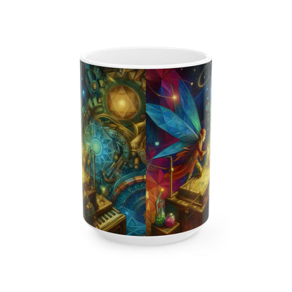 Mugg | Keramik | Vit | Esoterisk fantasy | Sylf | Pussel