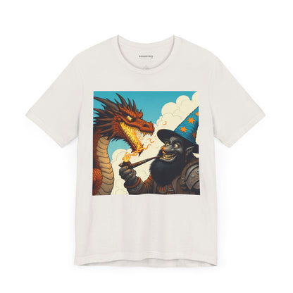 Camiseta | Unisex | Camiseta de punto | Manga corta | Fantasía Épica | Duelo Mágico | Dragón