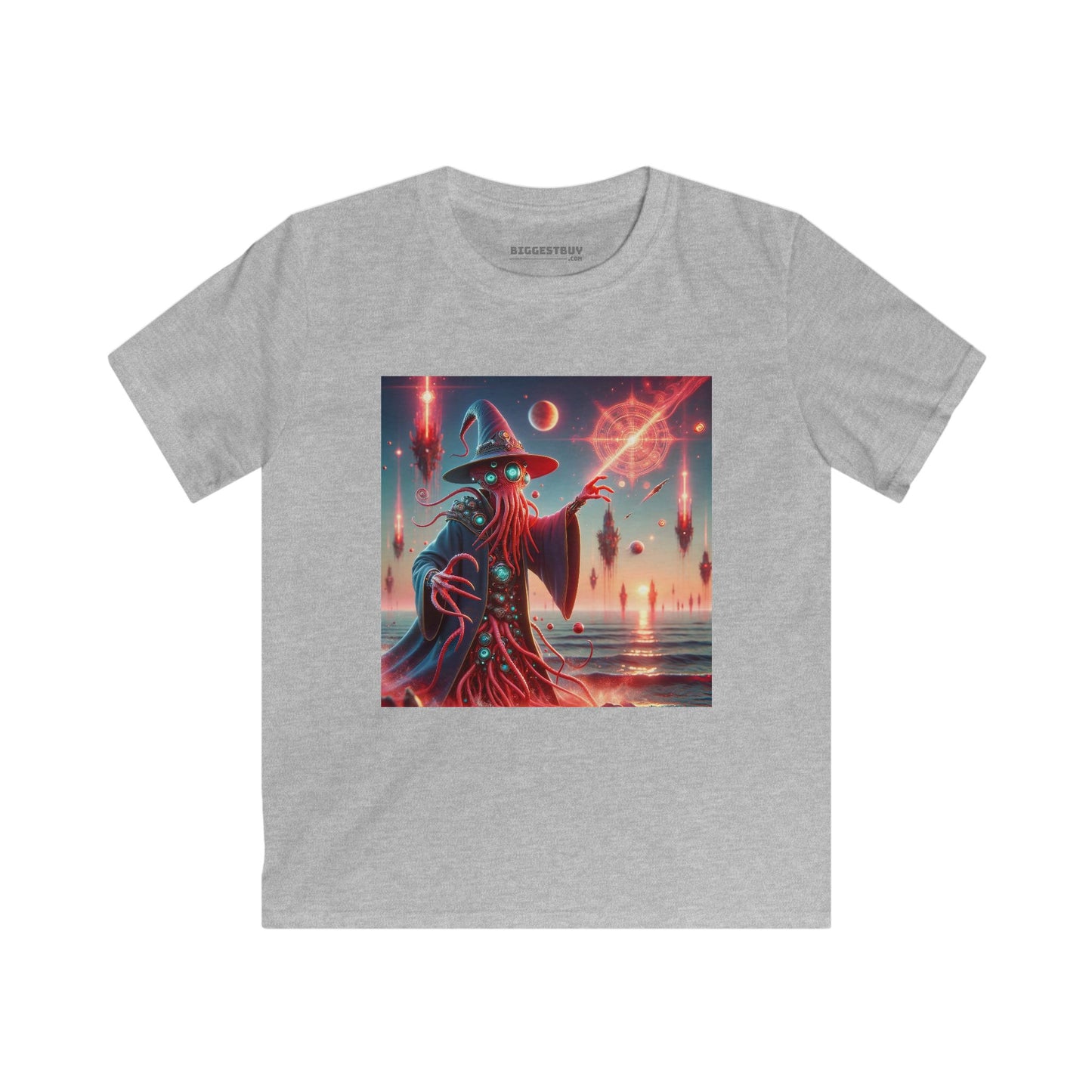 Tシャツ | キッズTシャツ | ソフトスタイル | ラヴクラフト風ホラー | 宇宙の魔術師