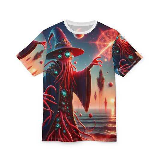 Tシャツ | 全面プリント | ユニセックスTシャツ | ラヴクラフト風ホラー | 宇宙の魔術師