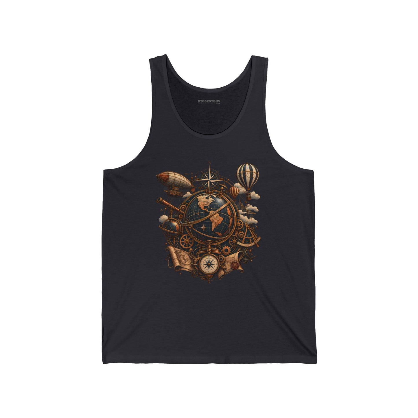 Steampunk Globe - Jersey Tank Top