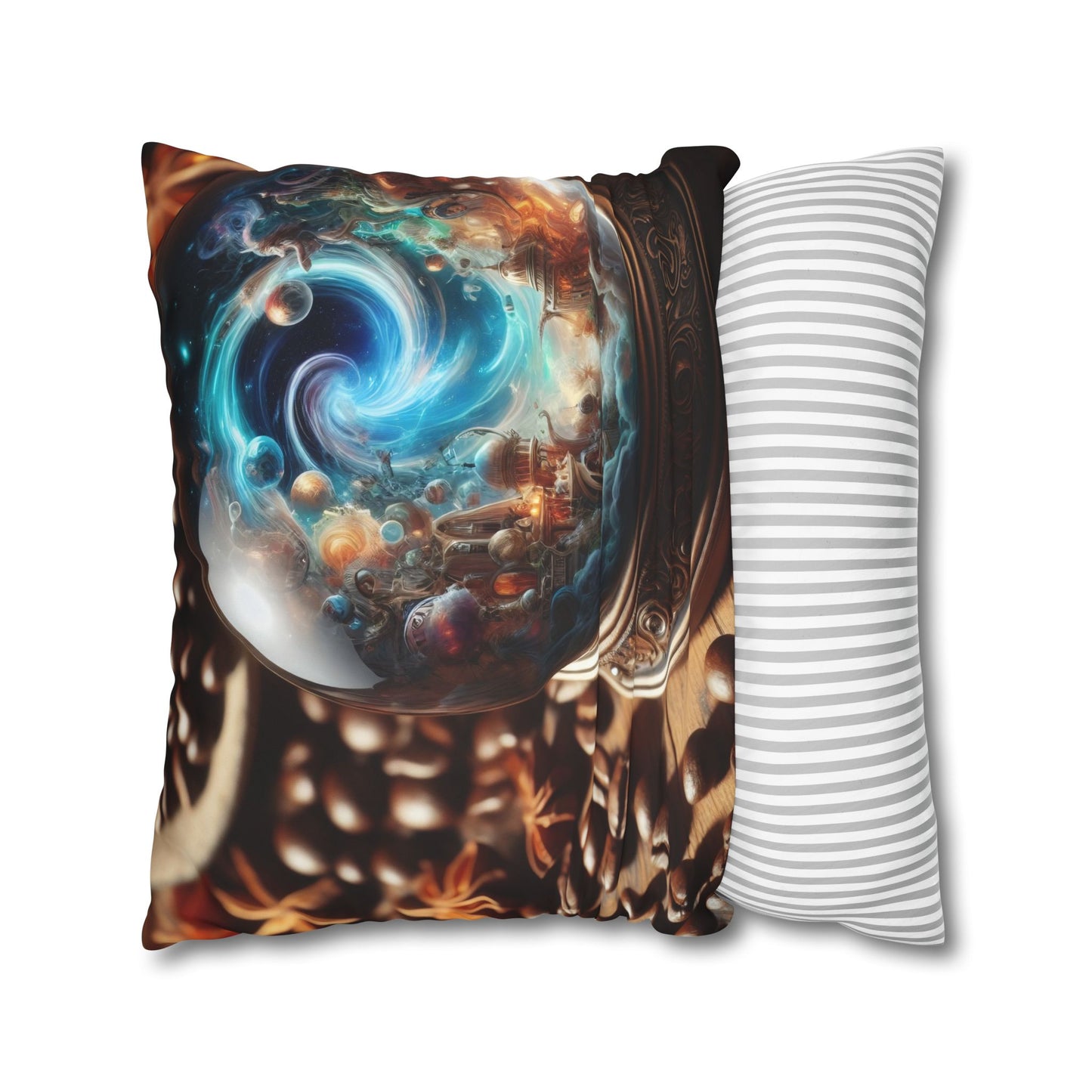 Pillowcase | Square | Polyester canvas | Cosmic Fantasy | Mystical Globe