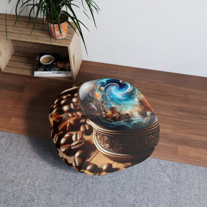 Kissen | Bodenkissen | Gesteppt | Rund | Kosmische Mythologie | Schneekugel