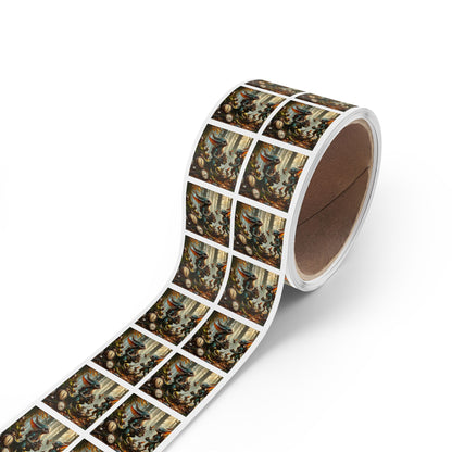 Stickerlabelrol | Vierkant | Steampunk Feeën | Boswachters