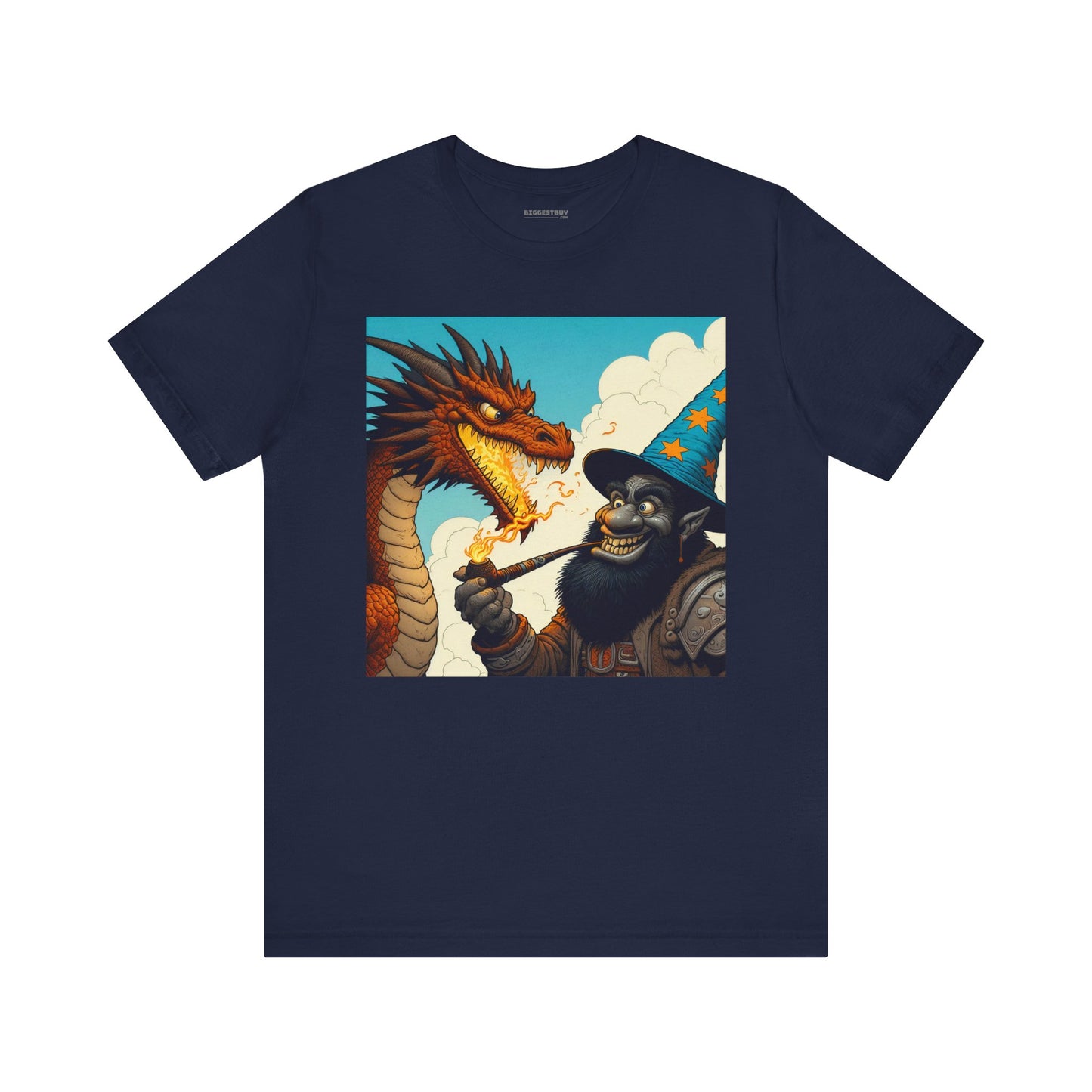 Camiseta | Unisex | Camiseta de punto | Manga corta | Fantasía Épica | Duelo Mágico | Dragón