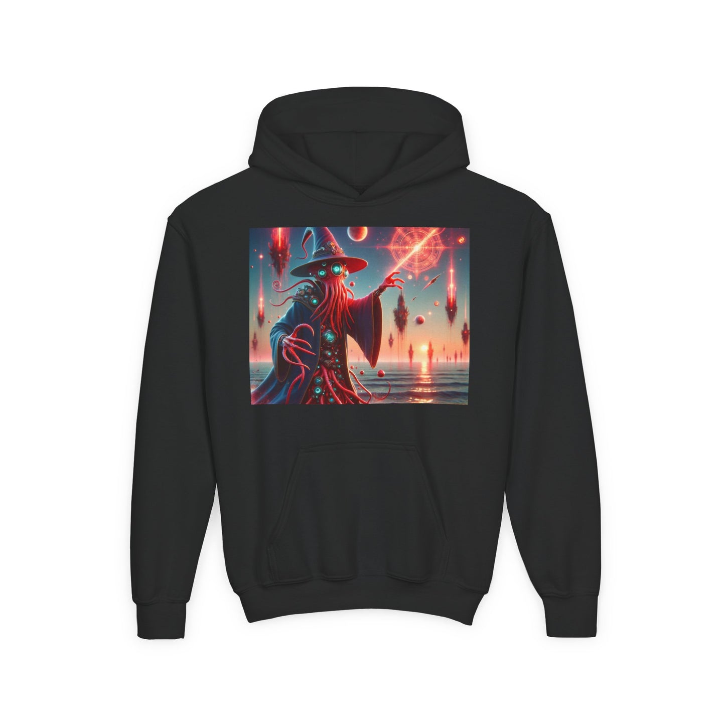 Sweatshirt | Jugend | Kapuzenpullover | Schwere Mischung | Lovecraftian Horror | Illithiden | Zauberer