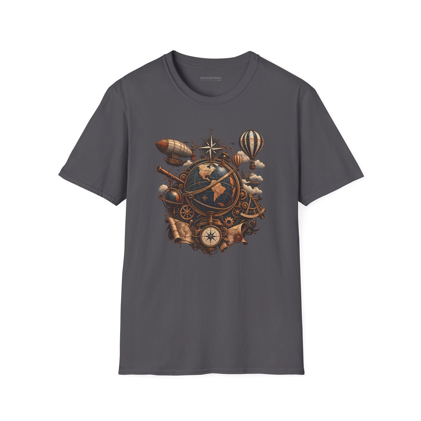 Steampunk Globe - Softstyle T-Shirt