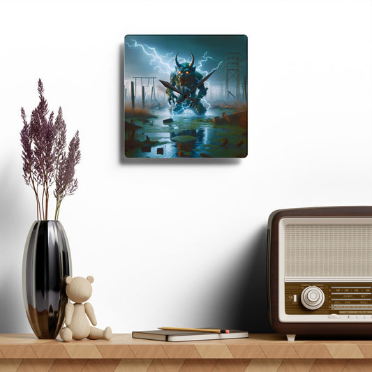 Reloj de pared | Acrílico | Redondo o cuadrado | Horror Eldritch | Demonio Elemental