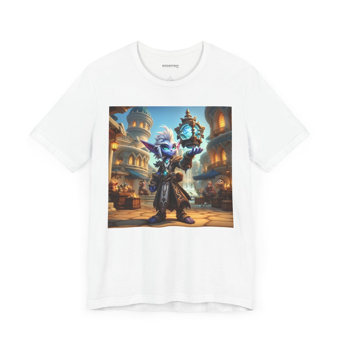 Camiseta | Unisex | Camiseta de punto | Manga corta | Fantasía Arcana | Gnomo Cronómago | Mágico