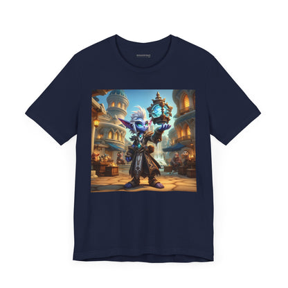 Camiseta | Unisex | Camiseta de punto | Manga corta | Fantasía Arcana | Gnomo Cronómago | Mágico