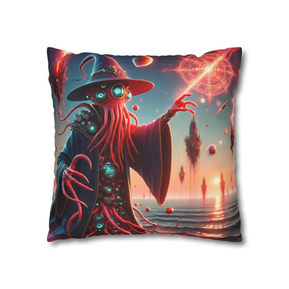 Kussensloop | Vierkant | Polyester canvas | Lovecraftiaanse Horror | Illithid