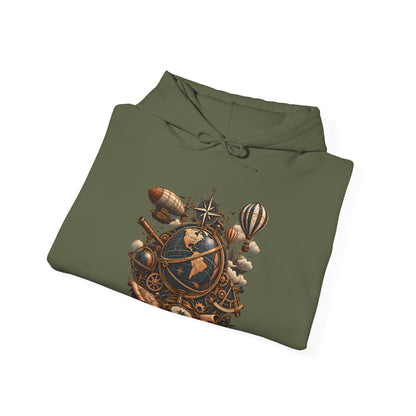 Steampunk Globe - Pullover Hoodie