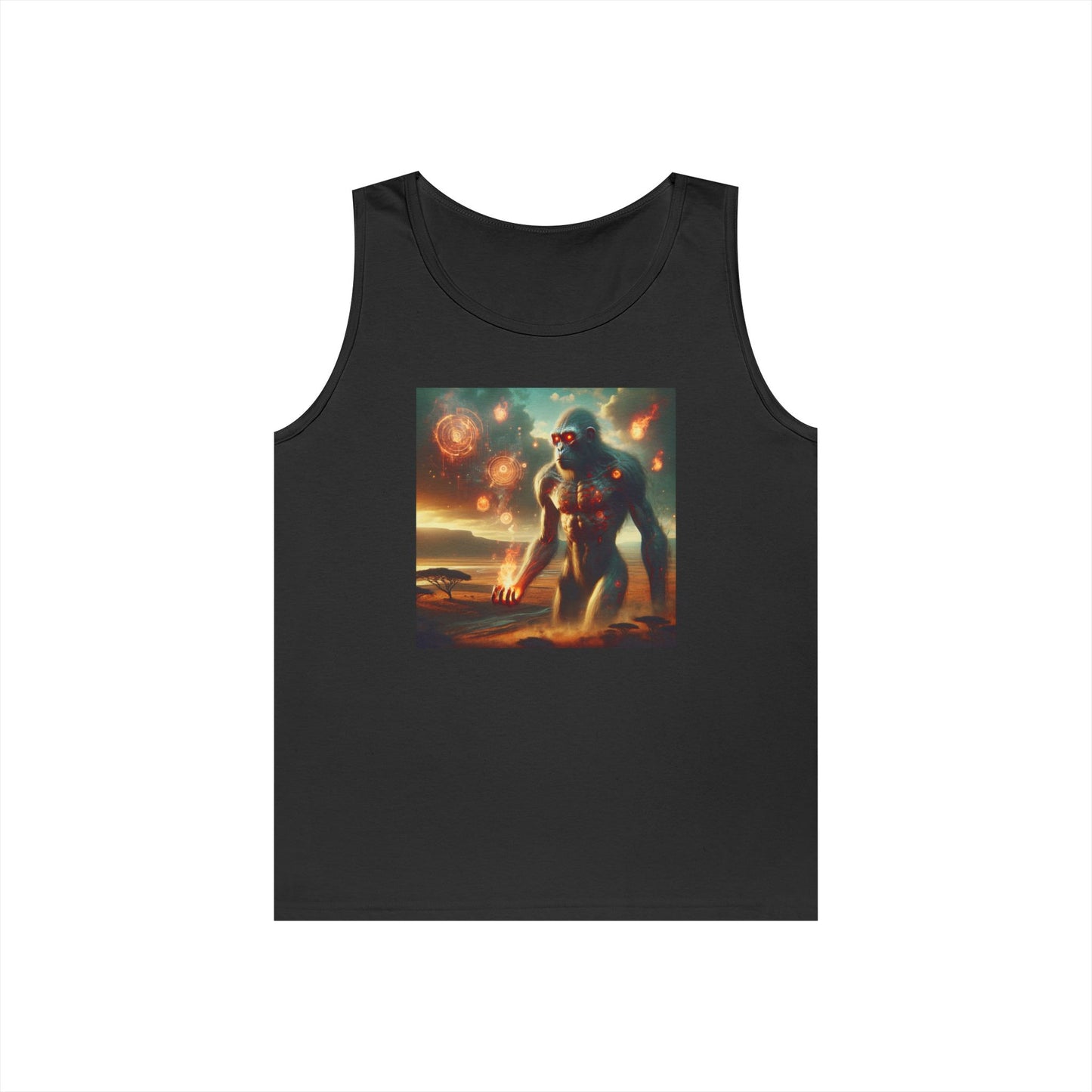 Tank Top | Unisex | Katun Tebal | Mitos Titan Api | Dewa Primordial
