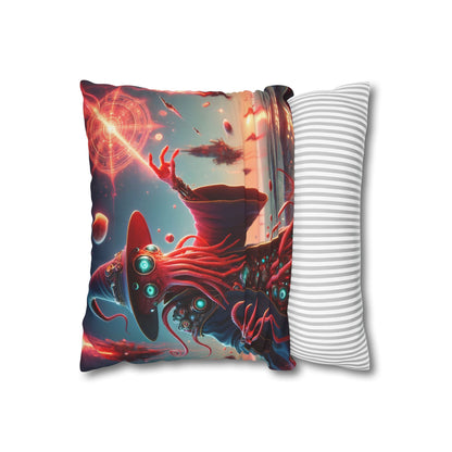 Kussensloop | Vierkant | Polyester canvas | Lovecraftiaanse Horror | Illithid