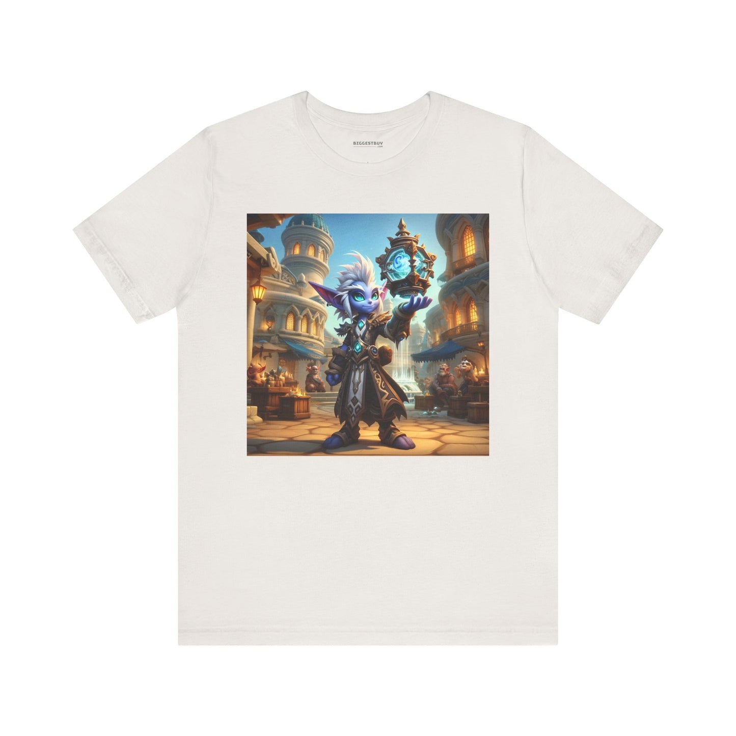 Camiseta | Unisex | Camiseta de punto | Manga corta | Fantasía Arcana | Gnomo Cronómago | Mágico