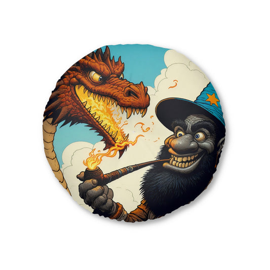 Kudde | Golvkudde | Tuftad | Rund | Drakeld fantasy | Trollformagi