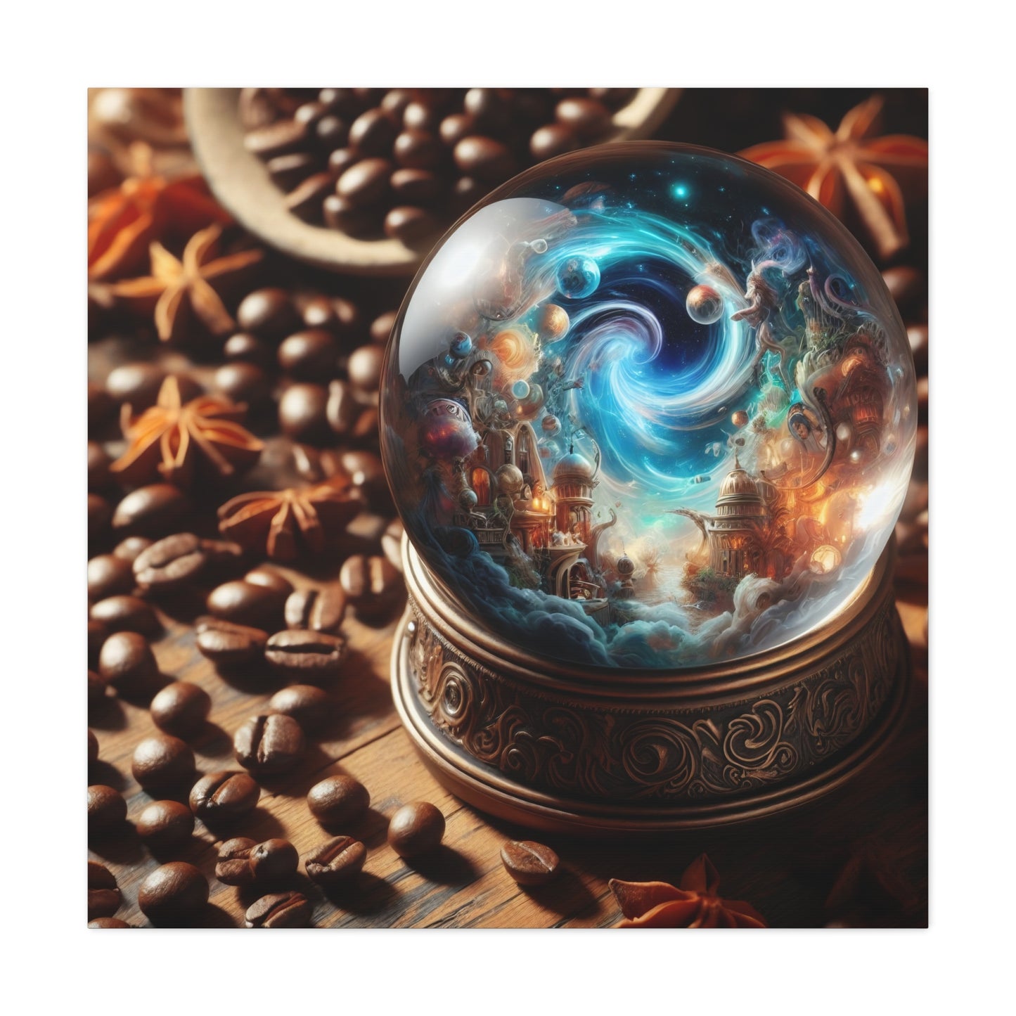 Canvas | Matte | Cosmic Fantasy | Mystical Globe
