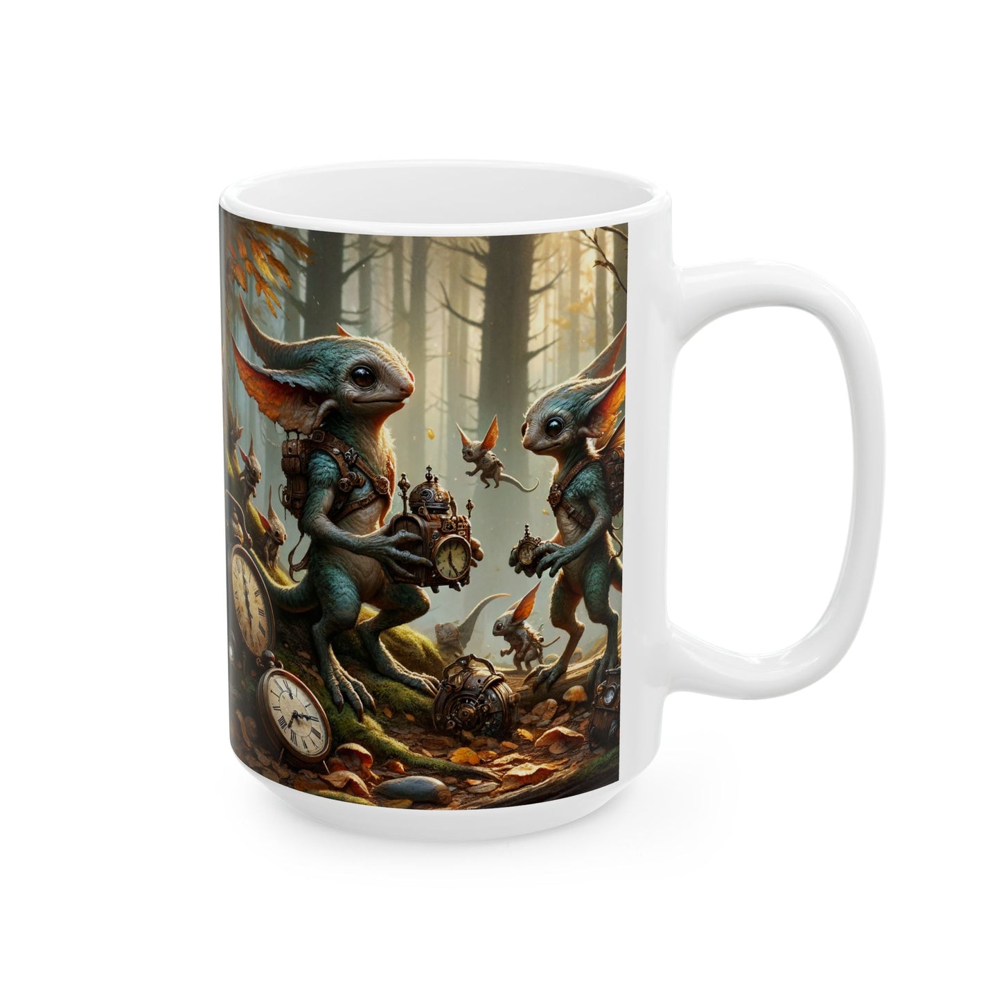 Taza | Cerámica | Blanca | Fantasía Celta | Pooka del Bosque