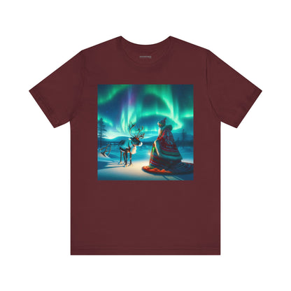 T-shirt | Unisex | Maglietta in jersey | Manica corta | Misticismo Artico | Sciamano Sami
