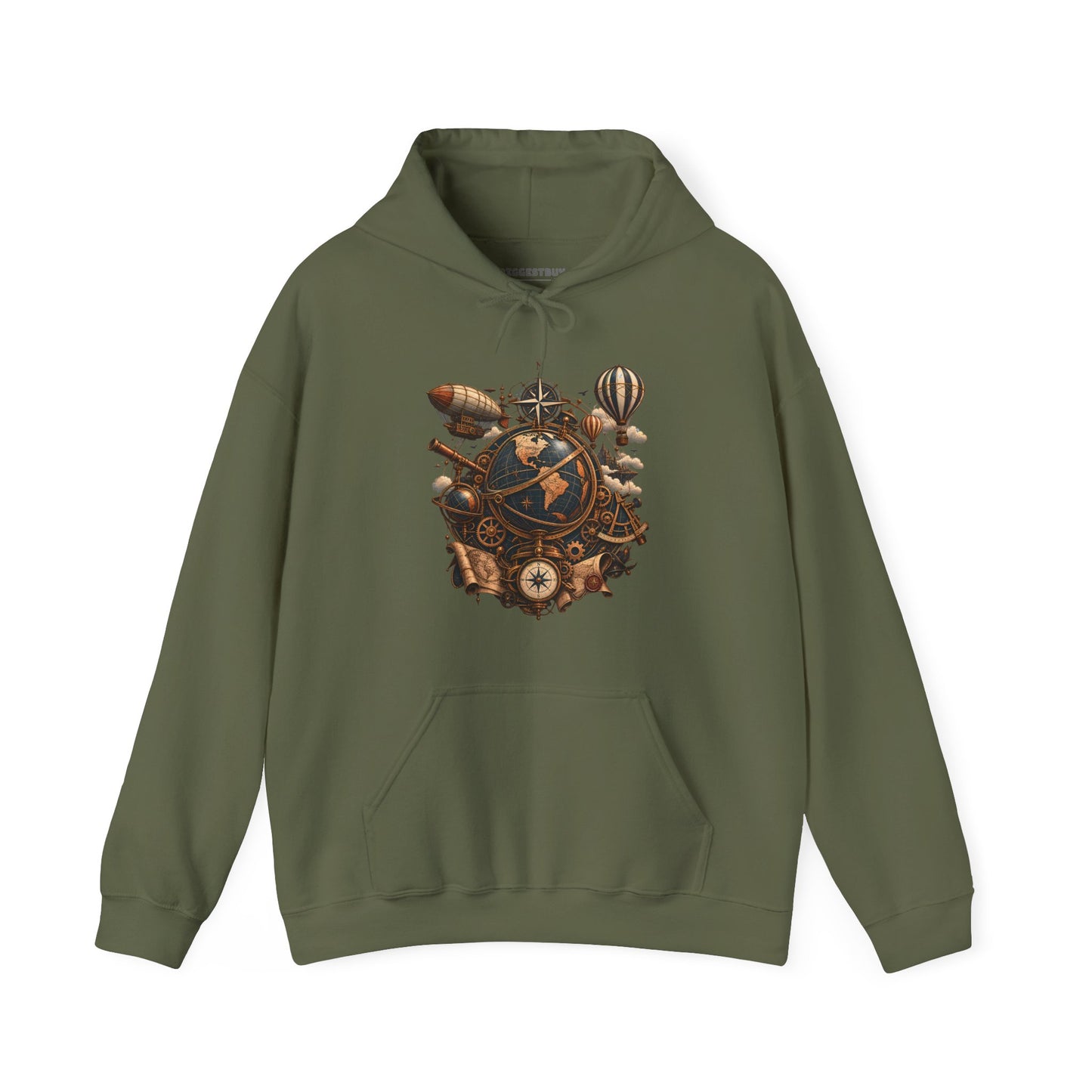 Steampunk Globe - Pullover Hoodie