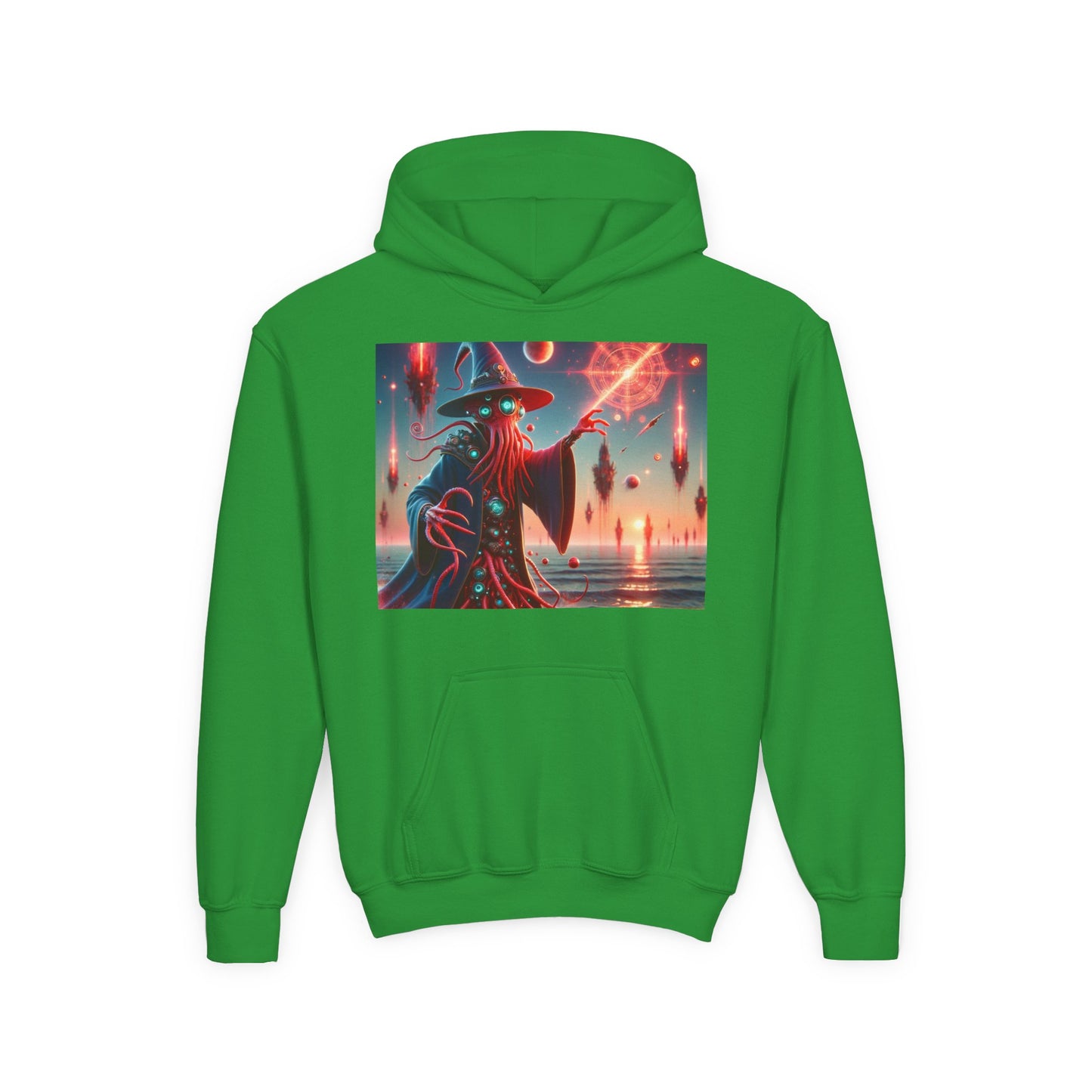 Sweatshirt | Jugend | Kapuzenpullover | Schwere Mischung | Lovecraftian Horror | Illithiden | Zauberer