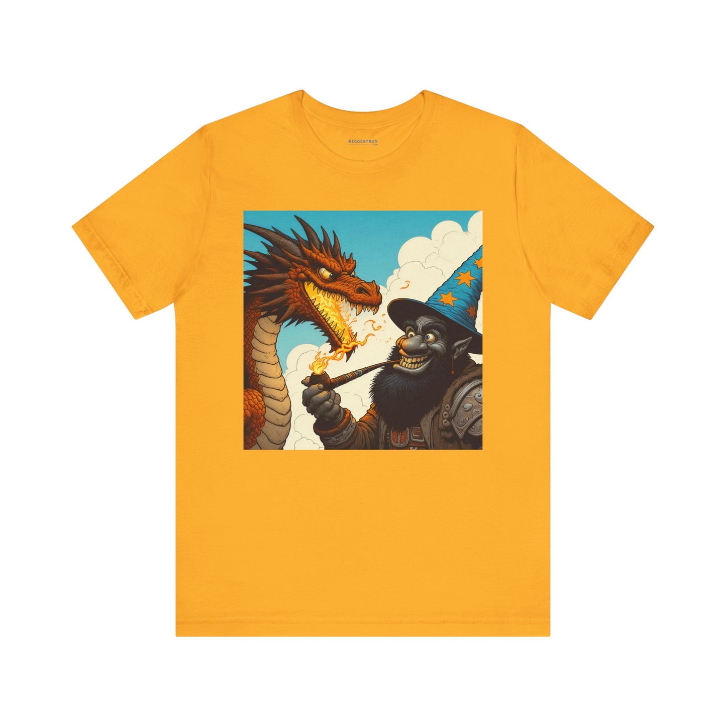 Camiseta | Unisex | Camiseta de punto | Manga corta | Fantasía Épica | Duelo Mágico | Dragón