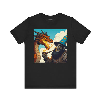 Camiseta | Unisex | Camiseta de punto | Manga corta | Fantasía Épica | Duelo Mágico | Dragón
