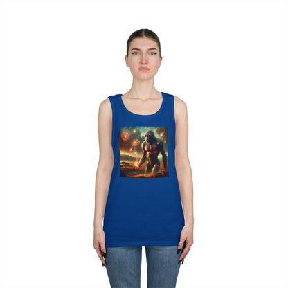 Tank Top | Unisex | Katun Tebal | Mitos Titan Api | Dewa Primordial