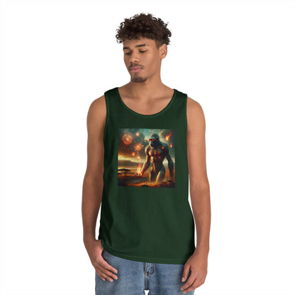 Tank Top | Unisex | Katun Tebal | Mitos Titan Api | Dewa Primordial