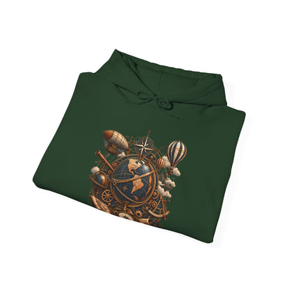 Steampunk Globe - Pullover Hoodie