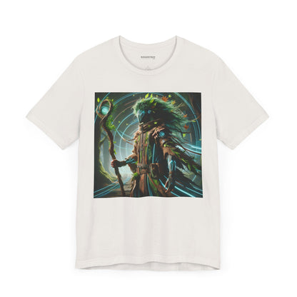 T-skjorte | Unisex | Jersey-T-skjorte | Kort erme | Skogmytologi | Techno-Leshy | Vokter