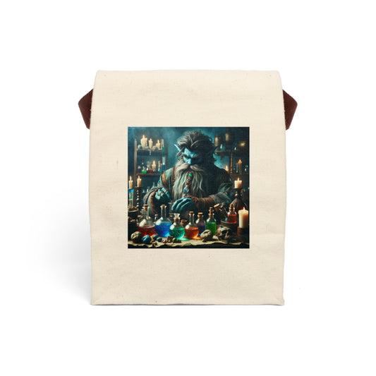 Bolsa de almuerzo | Lona | Con correa | Fantasía Alquímica | Djinn Azul