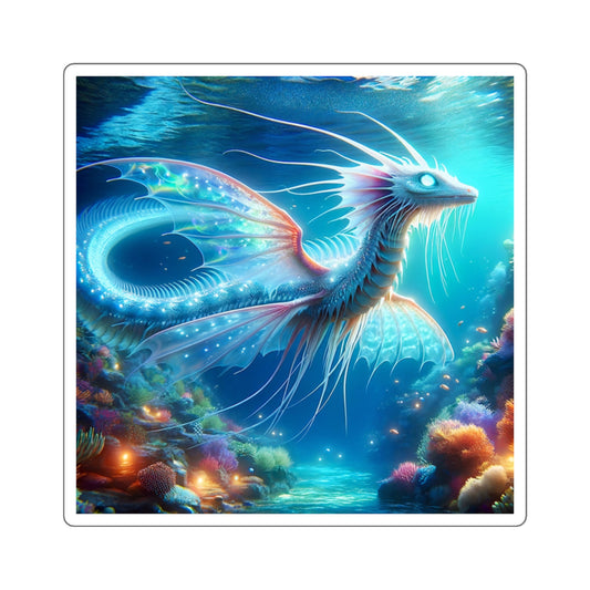 Naklejka | Kwadratowy | Mitologia morska | Ryujin | Smok wodny