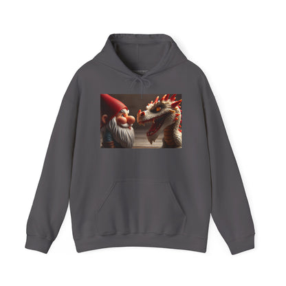 Bluza z kapturem | Unisex | Bluza dresowa z kapturem | Gruba mieszanka | Fantasy folklorystyczne | Gnom i Smok