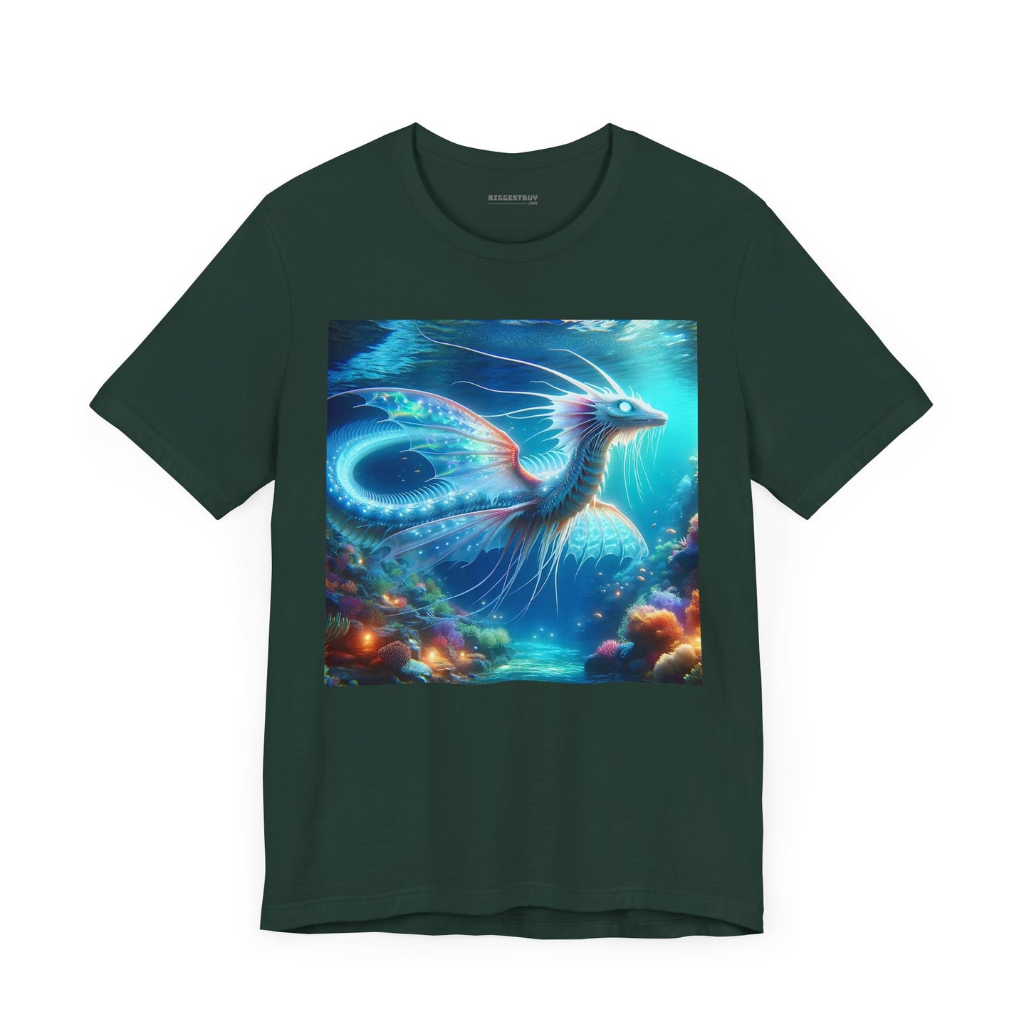 Camiseta | Unisex | Camiseta de punto | Manga corta | Fantasía Acuática | Dragón Marino