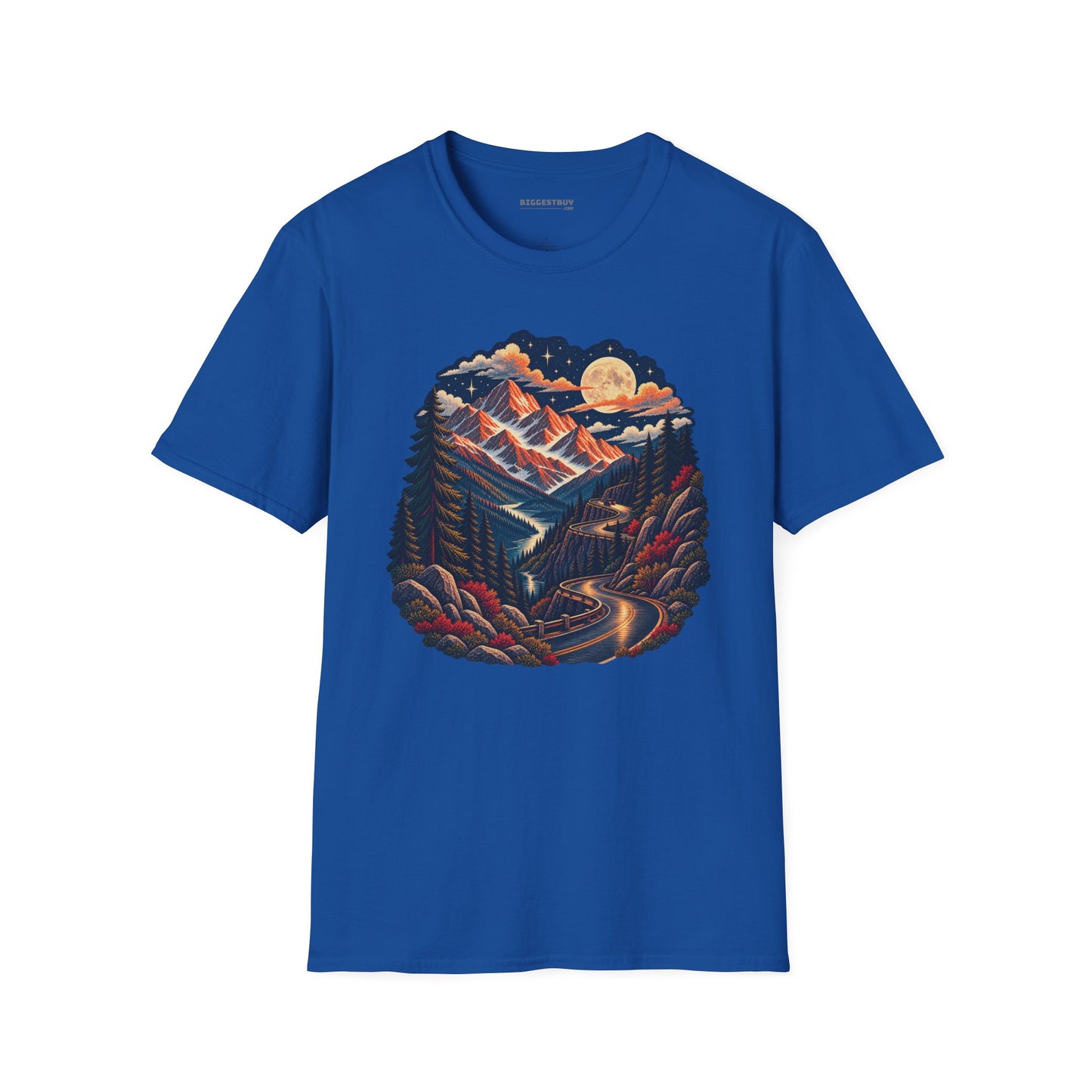 Moonlit Mountain - Softstyle T-Shirt