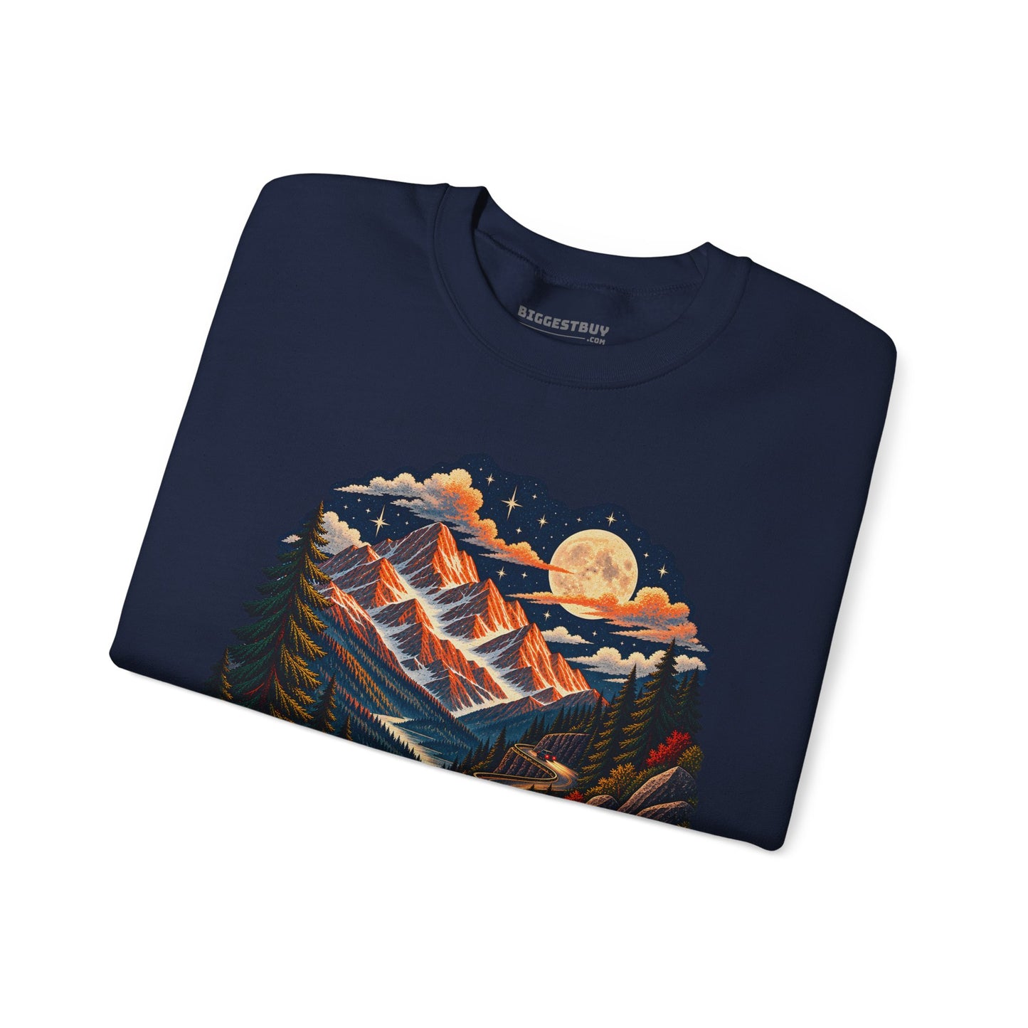 Moonlit Mountain - Crewneck Sweatshirt
