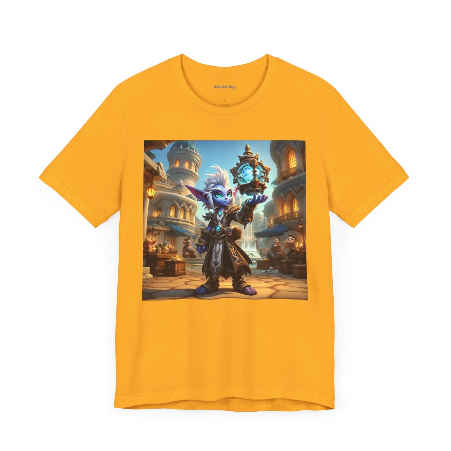 Camiseta | Unisex | Camiseta de punto | Manga corta | Fantasía Arcana | Gnomo Cronómago | Mágico