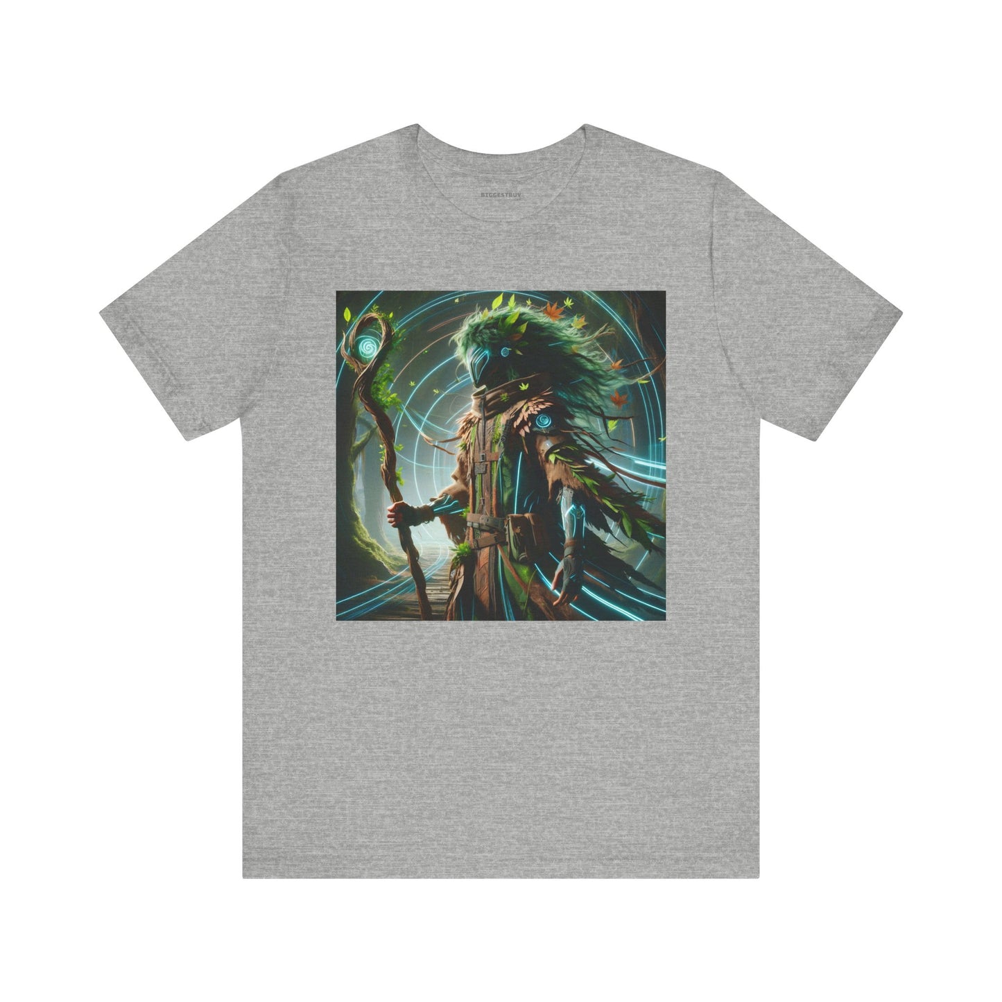 T-skjorte | Unisex | Jersey-T-skjorte | Kort erme | Skogmytologi | Techno-Leshy | Vokter