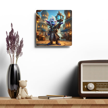 Wall Clock | Acrylic | Round or Square | Urban Fantasy | Chronotech | Gnome
