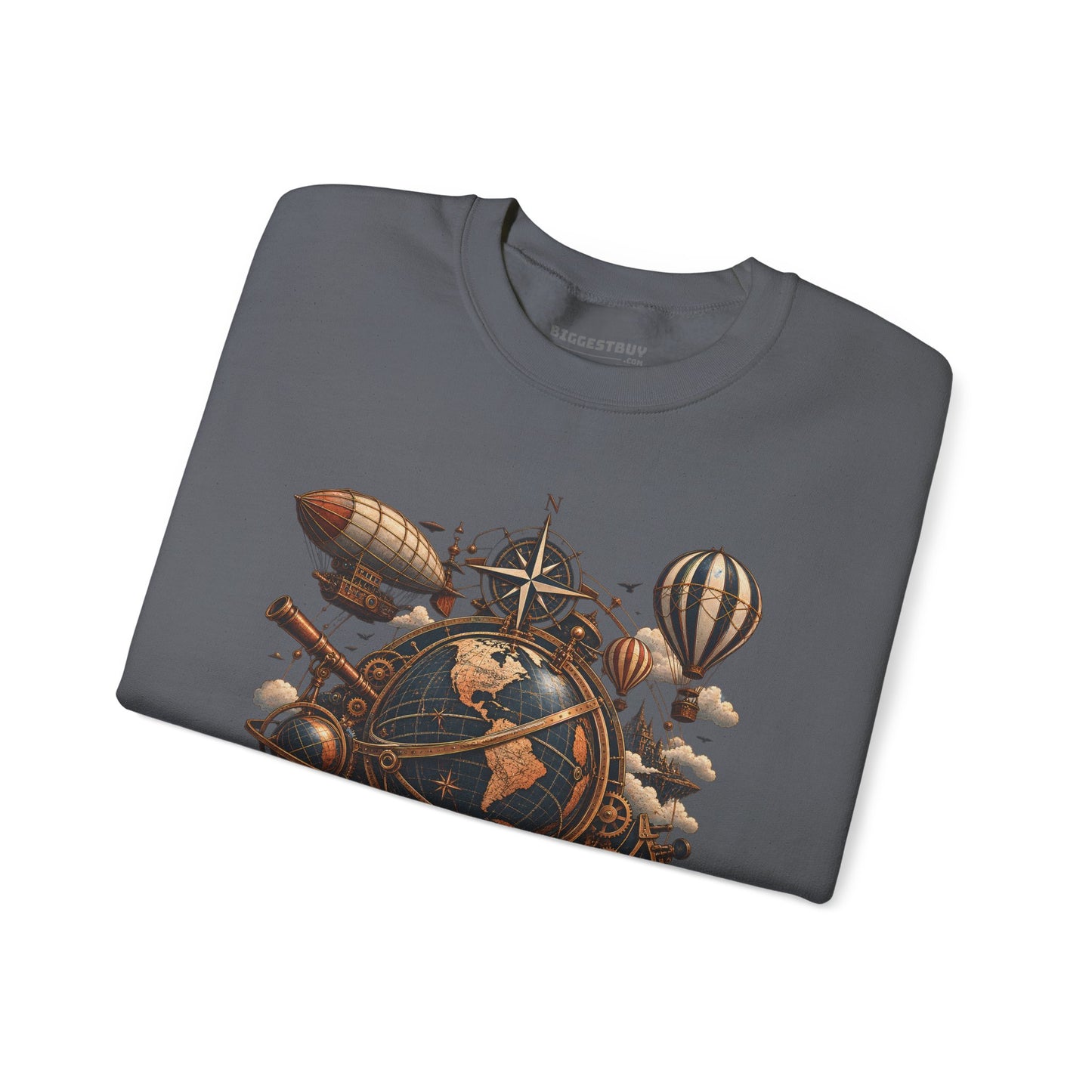 Steampunk Globe - Crewneck Sweatshirt