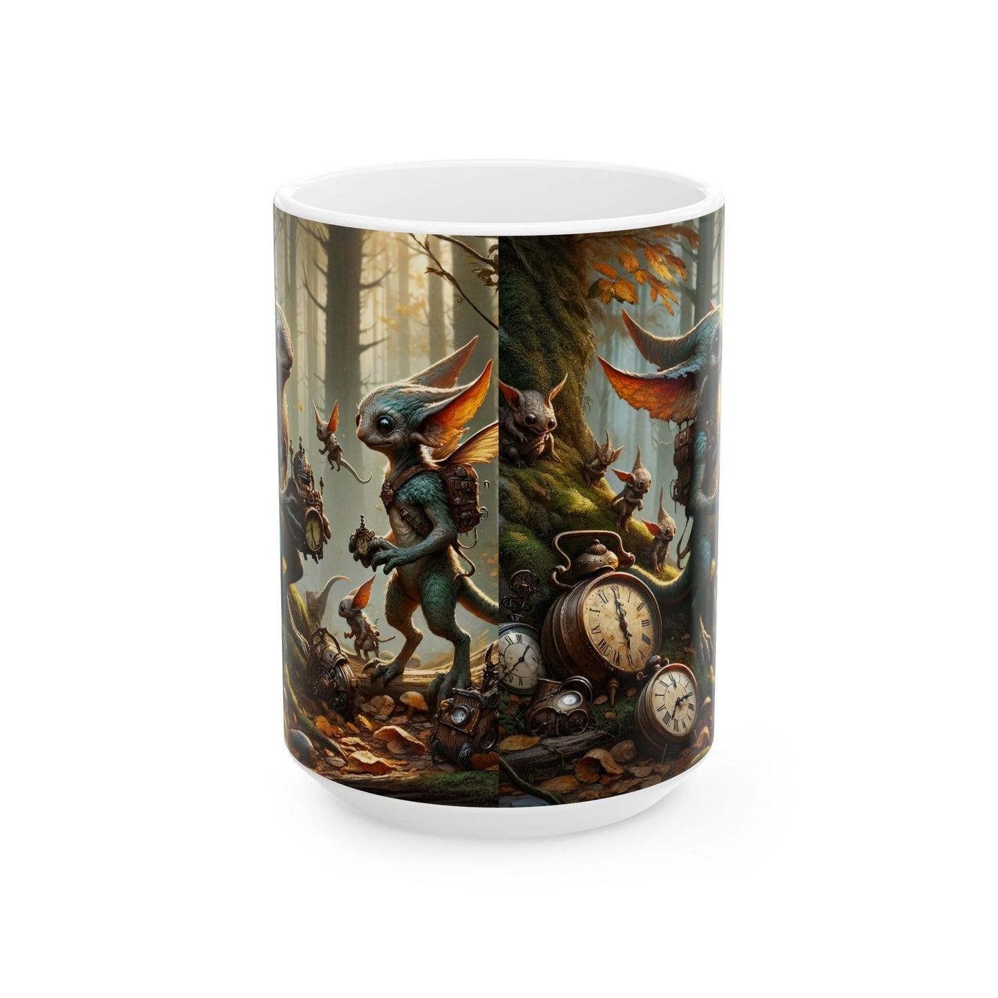 Taza | Cerámica | Blanca | Fantasía Celta | Pooka del Bosque