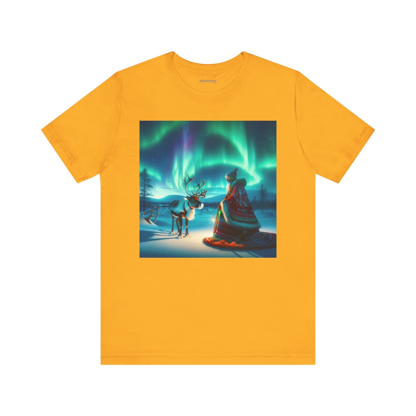 T-shirt | Unisex | Maglietta in jersey | Manica corta | Misticismo Artico | Sciamano Sami