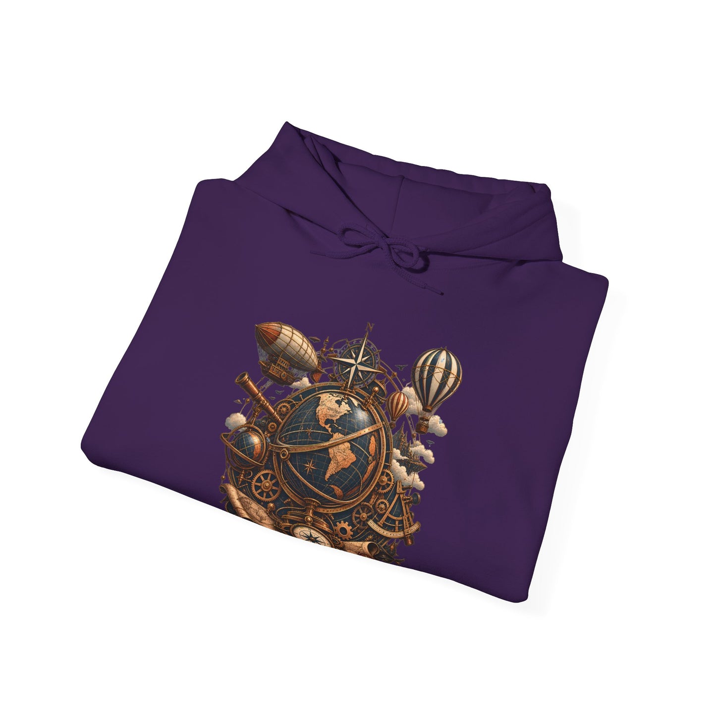Steampunk Globe - Pullover Hoodie