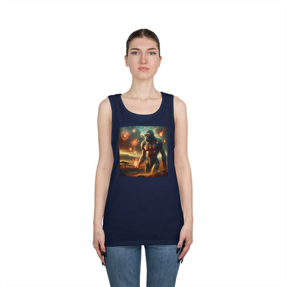 Tank Top | Unisex | Katun Tebal | Mitos Titan Api | Dewa Primordial