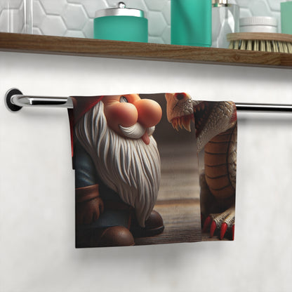 Handdoek | Washandje | Mythische Folklore | Gnoom en Draak